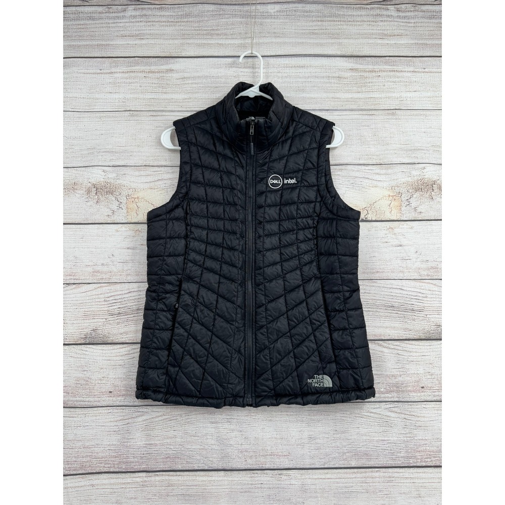 The North Face Vest Womens Medium Black Dell Intel Quilted Thermoball Puffer